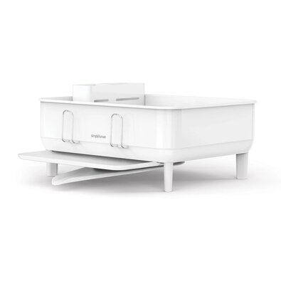 Simplehuman Odkapávač na nádobí Compact , jeklo,plastika, FPP, bela