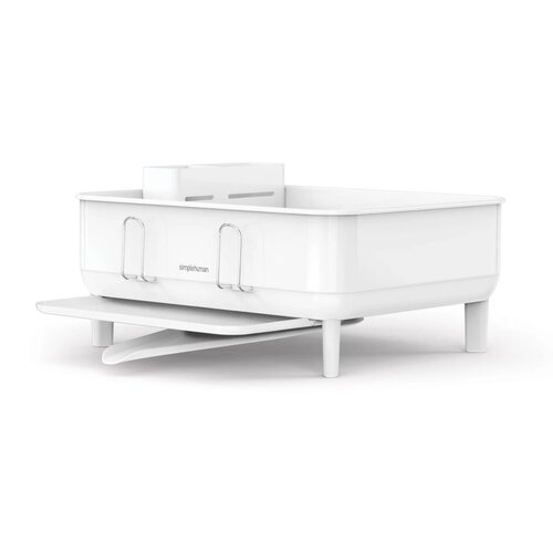 Simplehuman Geschirrabtropfgestell Compact, Stahl, Kunststoff, FPP, Weiß