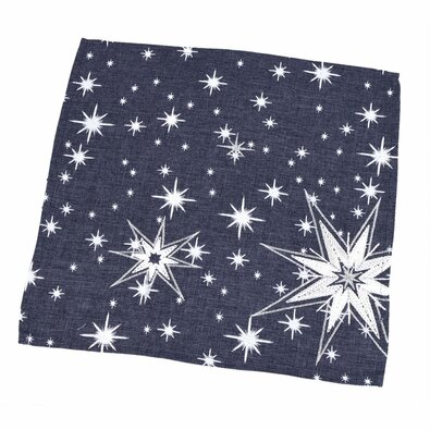 Vánoční ubrus Hvězdy šedá, 35 x 35 cm