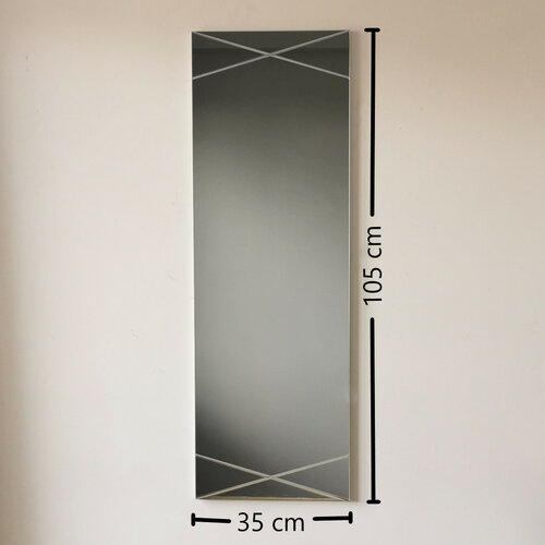 Spiegel Silver 35 x 105 cm