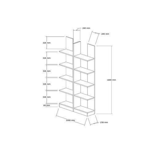 Biblioteczka Ikiz Walnut