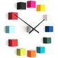 Future Time FT3000MC Cubic multicolor Designové samolepicí hodiny, pr. 50 cm