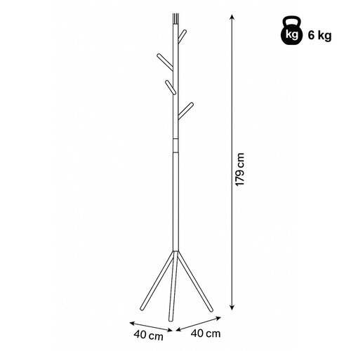 Cuier 80001-01 BK, negru