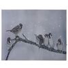 Tablou LED Birds in winter, 40 x 30 cm