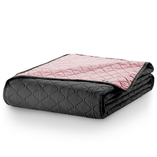 DecoKing Prekriv za postel Axel roza/jeklena, 170x 210 cm