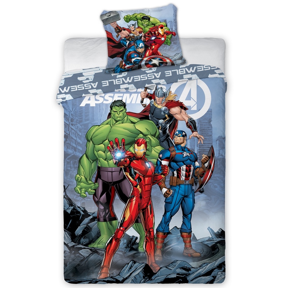 Obrázok Detské obliečky Avengers  04 140x200 70x90 cm 100% Bavlna Faro