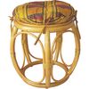Taboret rattanowy brązowy