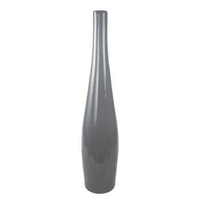 Sklenená váza Luna sivá, 45 cm