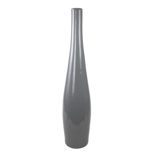 Skleněná váza Luna šedá, 45 cm