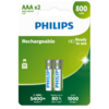 Philips Baterii reîncărcabile AAA 1,2 V, 2 buc