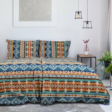 B.E.S. Petrovice Lenjerie de pat din flanel Aztec Spirit, 140 x 200 cm, 70 x 90 cm