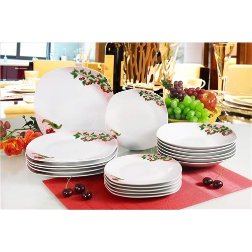 BANQUET Square Cherry 18-częściowy zestaw jadalny