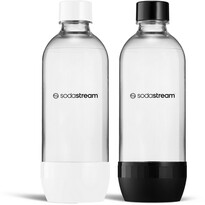 Sodastream Flasche Jet Black&White 2x 1 l, spülmaschinenfest