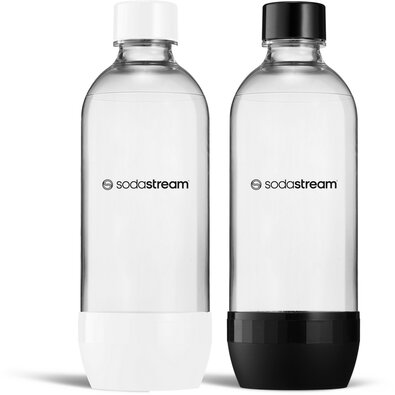 Sodastream Flasche Jet Black&White 2x 1 l, spülmaschinenfest