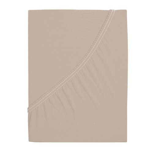 Cearșaf de pat 4Home Premium jersey cafea , 90 x200 cm