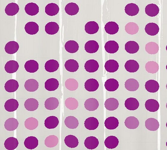 Kleine Wolke sprchový záves Bodky fialová , 180 x 200 cm