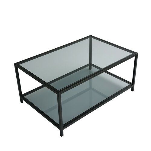 Konferenční stolek Astro Black s tmavým sklem