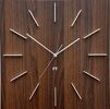Future Time FT1010WE Square dark natural brown Designerski zegar ścienny, 40 cm