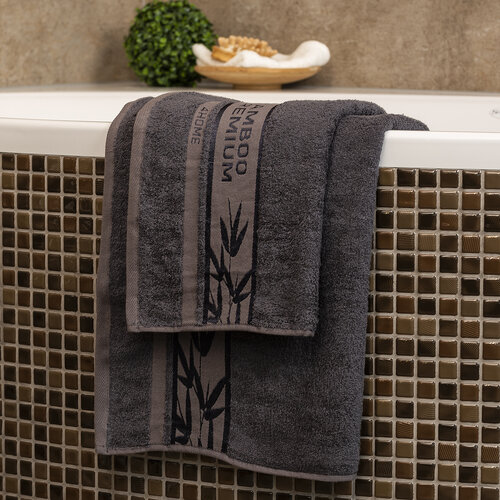 4Home Набір Bamboo Premium рушників темно-сірий, 70 x 140 см, 50 x 100 см
