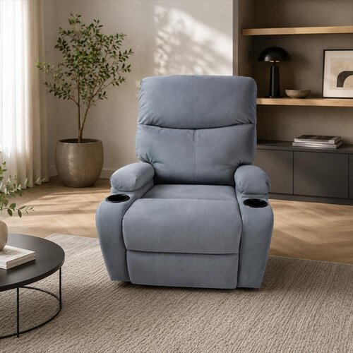 Relaxační polohovatelné křeslo LOUNGE, šedá
