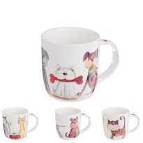 Orion Komplet porcelanskih vrčev Psi in mačke 0,4l , 4 kosi