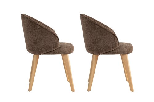 Set de scaune de sufragerie Bentley Brown and Light Oak, 2 buc.