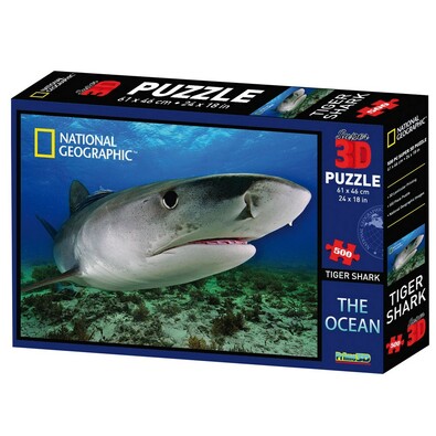 3D puzzle National Geographic žralok, 500 dílků