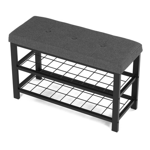 Raft pentru pantofi cu 2 rafturi, gri