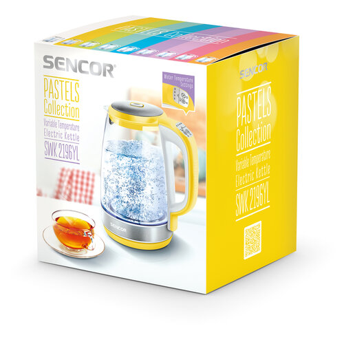 Sencor SWK 2196YL vízforraló hőszabályozással 2 l,sárga színű