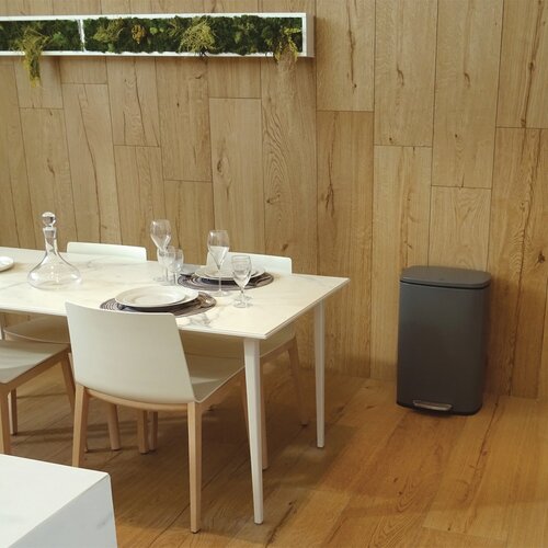 Spirella Pedálový odpadkový kôš soft-close Akira 50 l, matná sivá