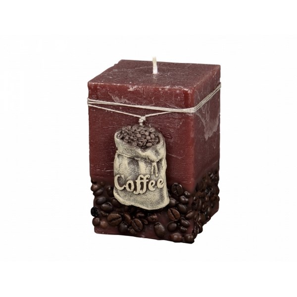 Dekorativní svíčka Coffee Bag hnědá, 10 cm
