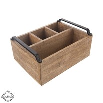 Orion Holzständer für Würzmittel und Gewürzdosen Mango 25 x 18,5 x 12,5 cm