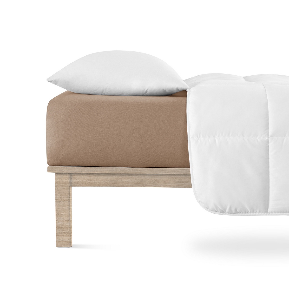 4Home prześcieradło Lycra orzechowy, 90 x 200 cm