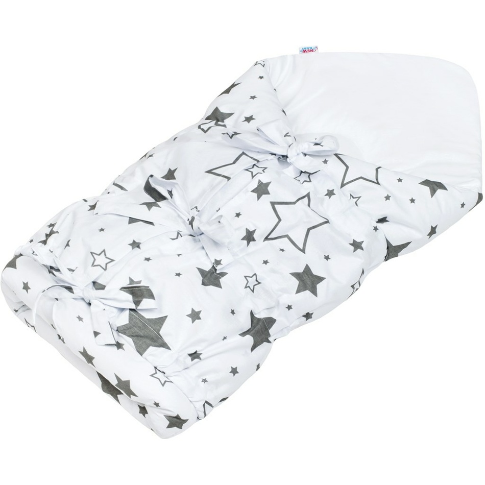 New Baby Classic megkötős pólya szürke csillagok termék 2. képe
