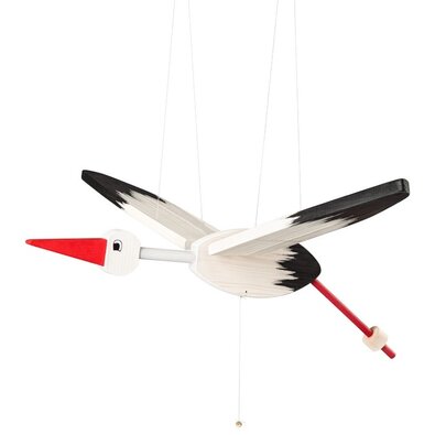 Woody Leteča štorklja Bela, 90 cm