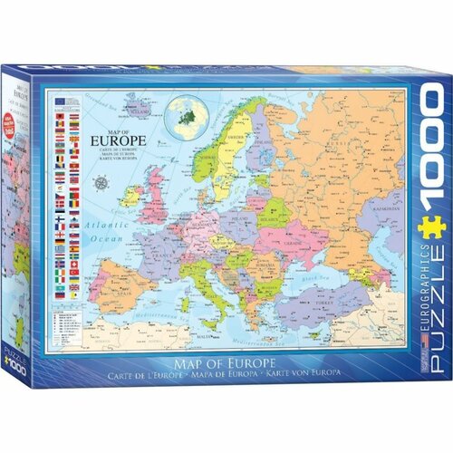 EuroGraphics Puzzle Mapa Európy, 1000 dielikov