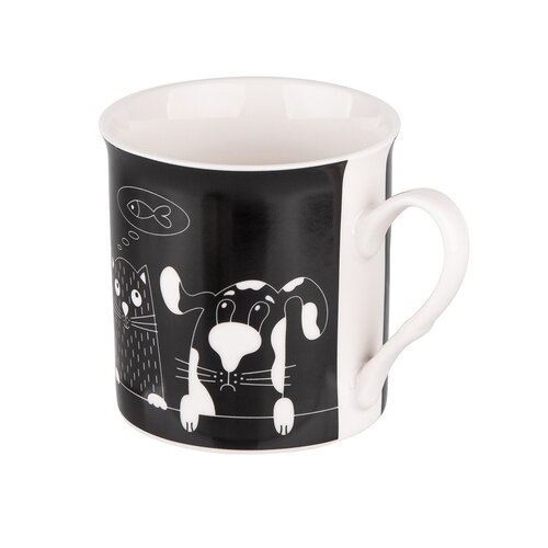 Altom Porcelán hűvös baráti bögrés, 250 ml, fekete