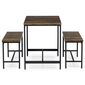 Set de masă cu 2 bănci OLD WOOD , 110 x 60 x 75 cm