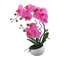 Orhidee artificială în ghiveci, roz, 42 cm