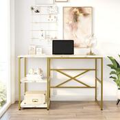 Schreibtisch Vilge White Marble and Gold