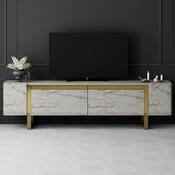 Măsuță TV Yildiz Travertine and Gold