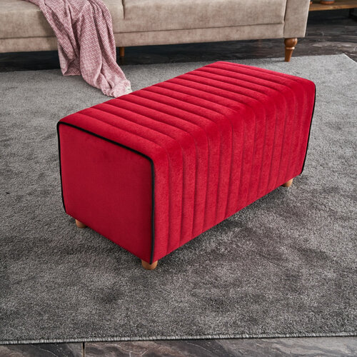Taboret Mabel Pouf Czerwony