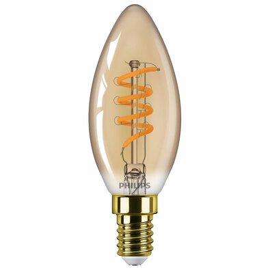 Philips LED filament žiarovka E14 B35 2,5W (15W) 1800K stmievateľná, jantárová