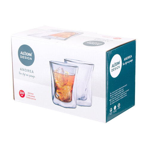 Altom Set de 2 pahare termo pentru whisky, 300 ml