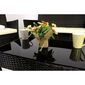 Set de grădină din rattan Aldotrade GardenLine,maro + perne de scaun crem