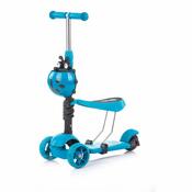 Chipolino Koloběžka s vodící tyčí Kiddy Evo 3v1, Ocean