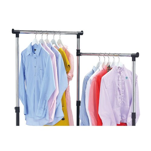 Obrnljiv stojalo za oblačila krom / črna, 164 x 173 cm