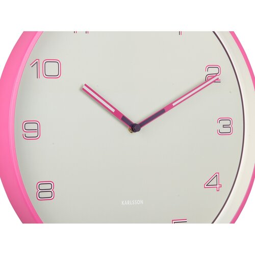 Karlsson 6013BP dizajnové nástenné hodiny ružové,priemer  40 cm