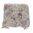 Prešiti sedežni blazinček Květy, siv, 40 x 40 cm