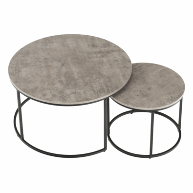 Couchtisch-Set Iklin, 2 Stück, Beton